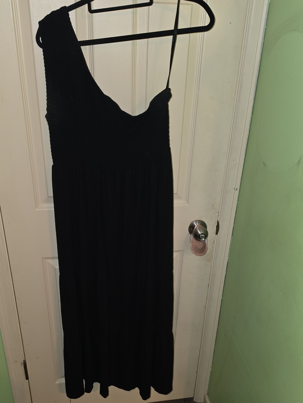 City Chic Black One-Shoulder Maxi Dress